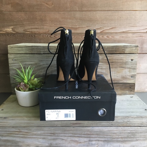 •French Connection• lace up, zip-up stilettos - Picture 5 of 8